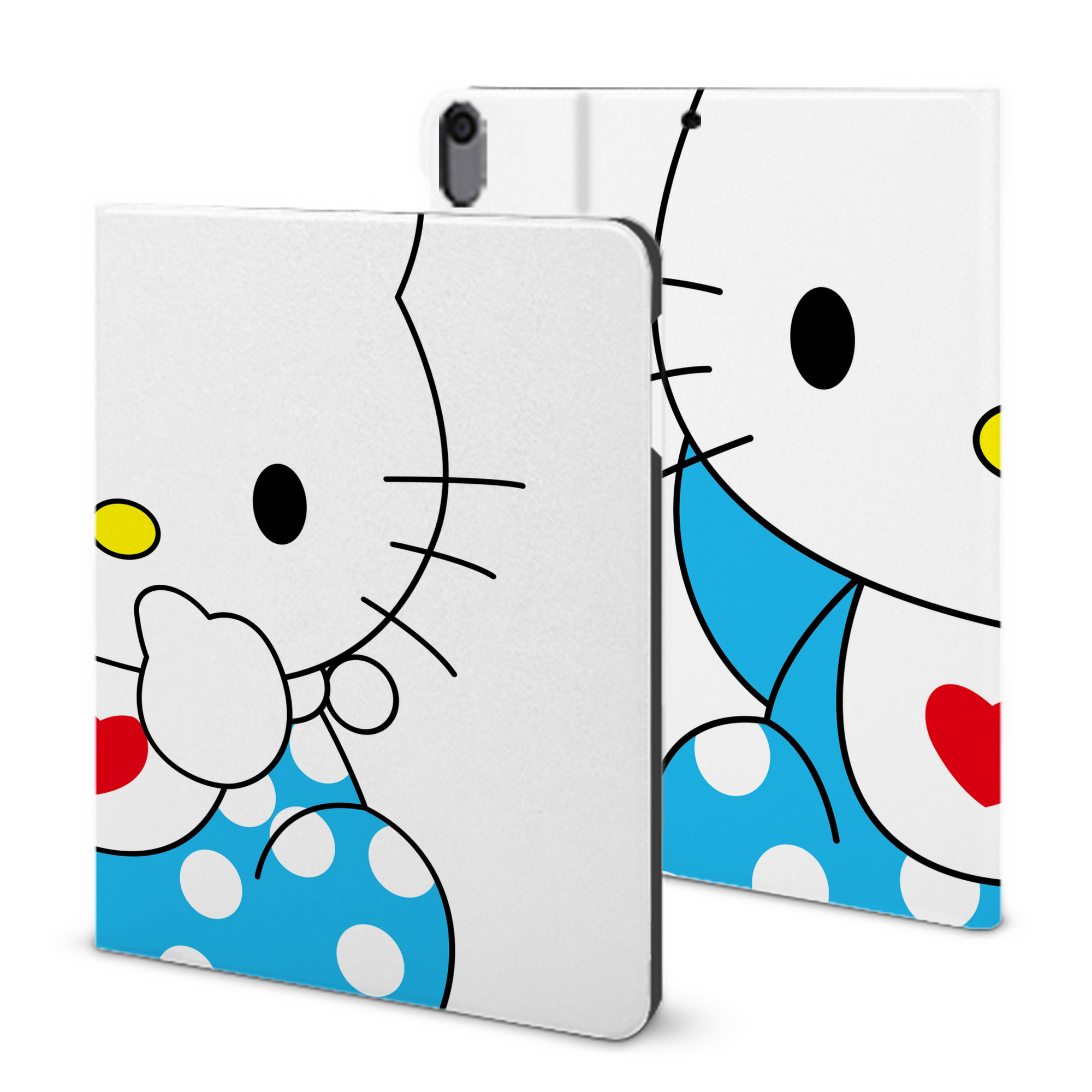 （画像用） Hello Kitty ハローキティ IPad ケース ブック型 PUレザー TPU 耐衝撃 軽量 薄型 ペン収納なし 全面保護 IPad 各モデル対応